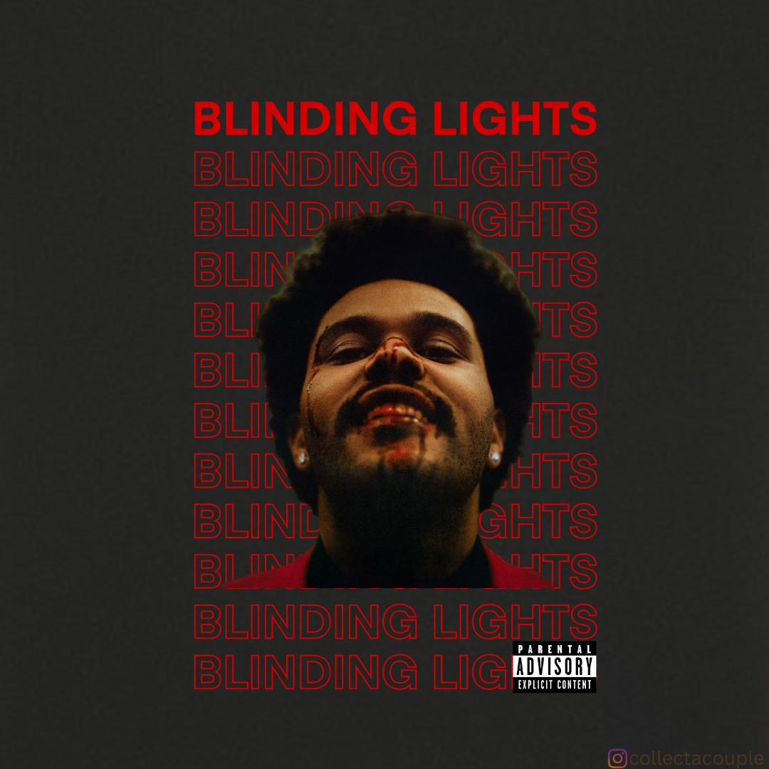The Weeknd: Blinding Lights Oversized Unisex T-shirt (front and back print)