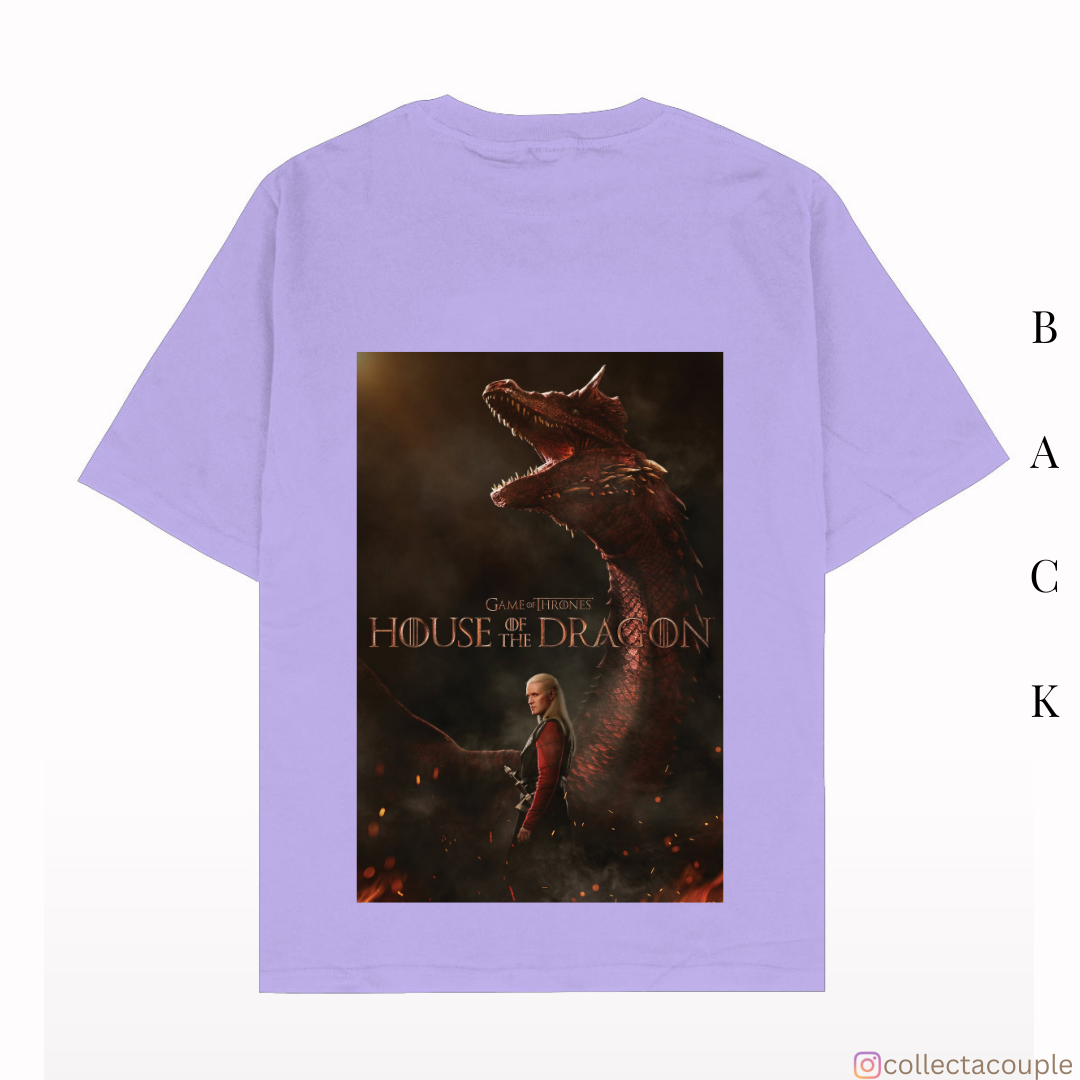 House of The Dragon: Daemon Targaryen Oversized Unisex T-shirt (front and back print)