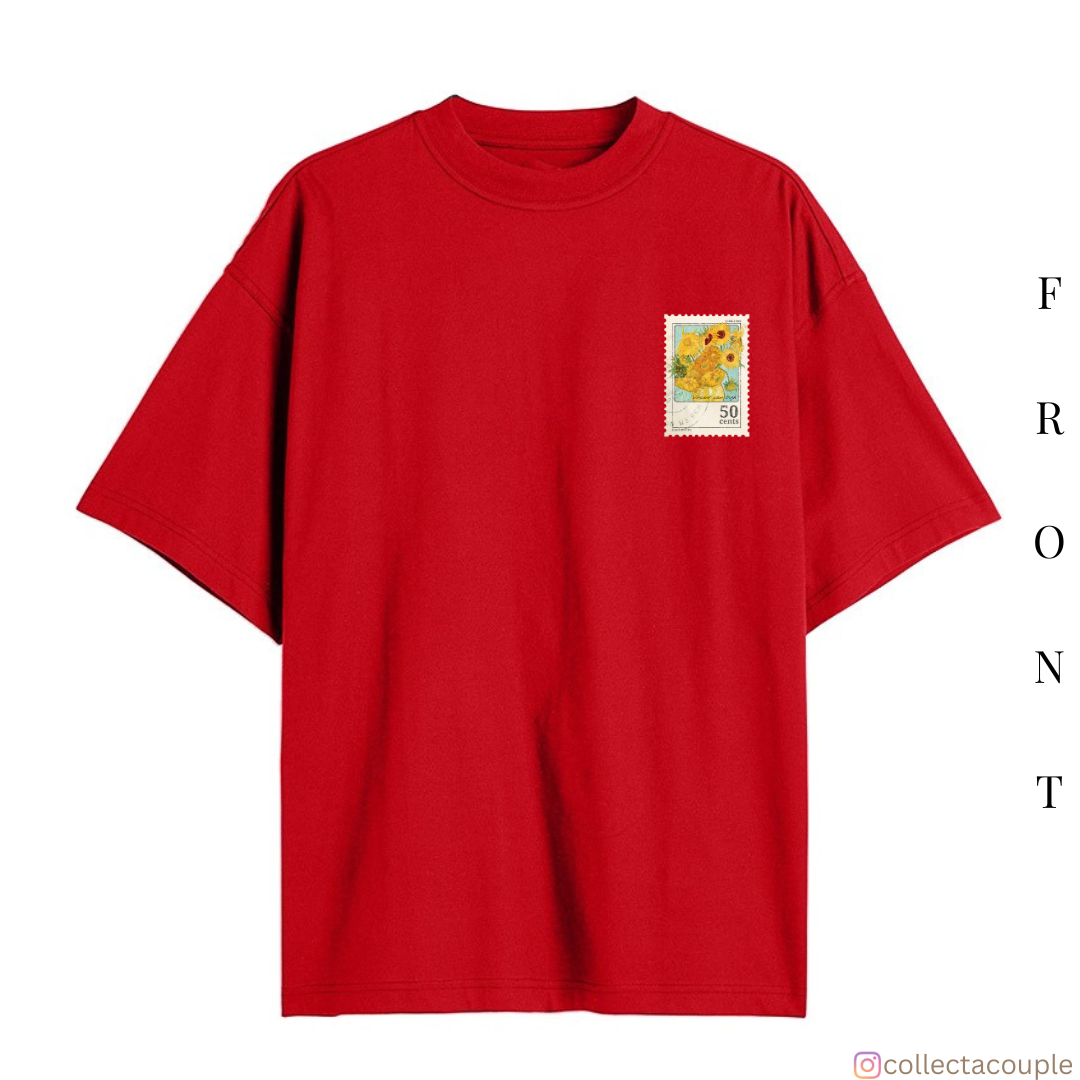 Van Gogh: Sunflowers Oversized Unisex T-shirt (front and back print)