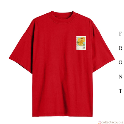Van Gogh: Sunflowers Oversized Unisex T-shirt (front and back print)