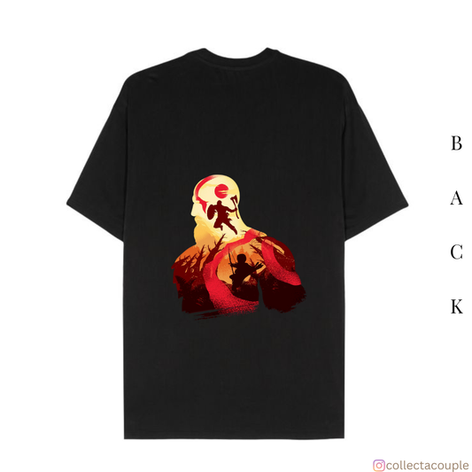 God of War: Kratos Illustration Oversized Unisex T-shirt (front and back print)