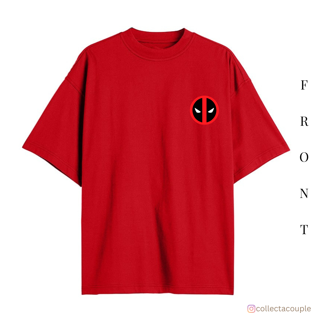 Deadpool: Deadlift Illustrated Oversized Unisex T-shirt (front and back print)