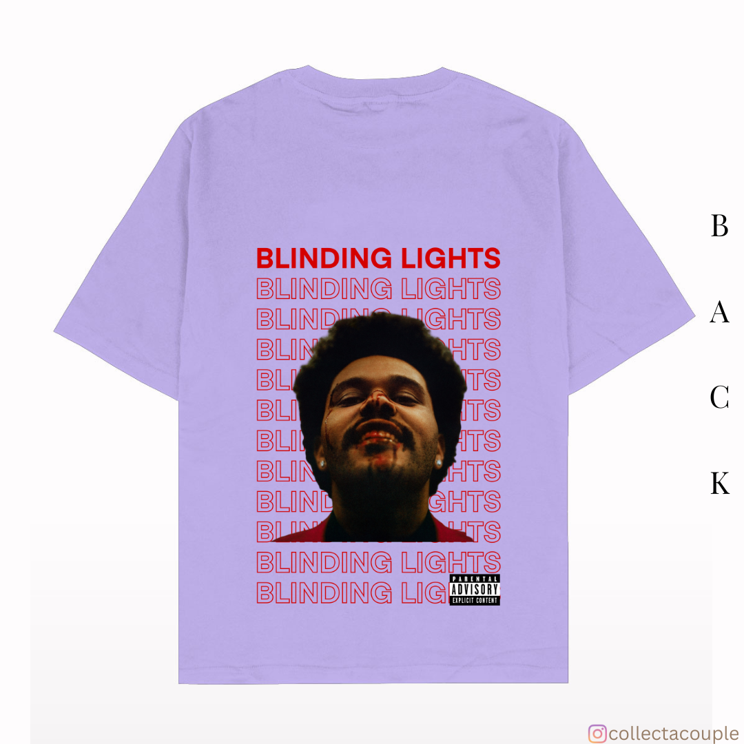 The Weeknd: Blinding Lights Oversized Unisex T-shirt (front and back print)