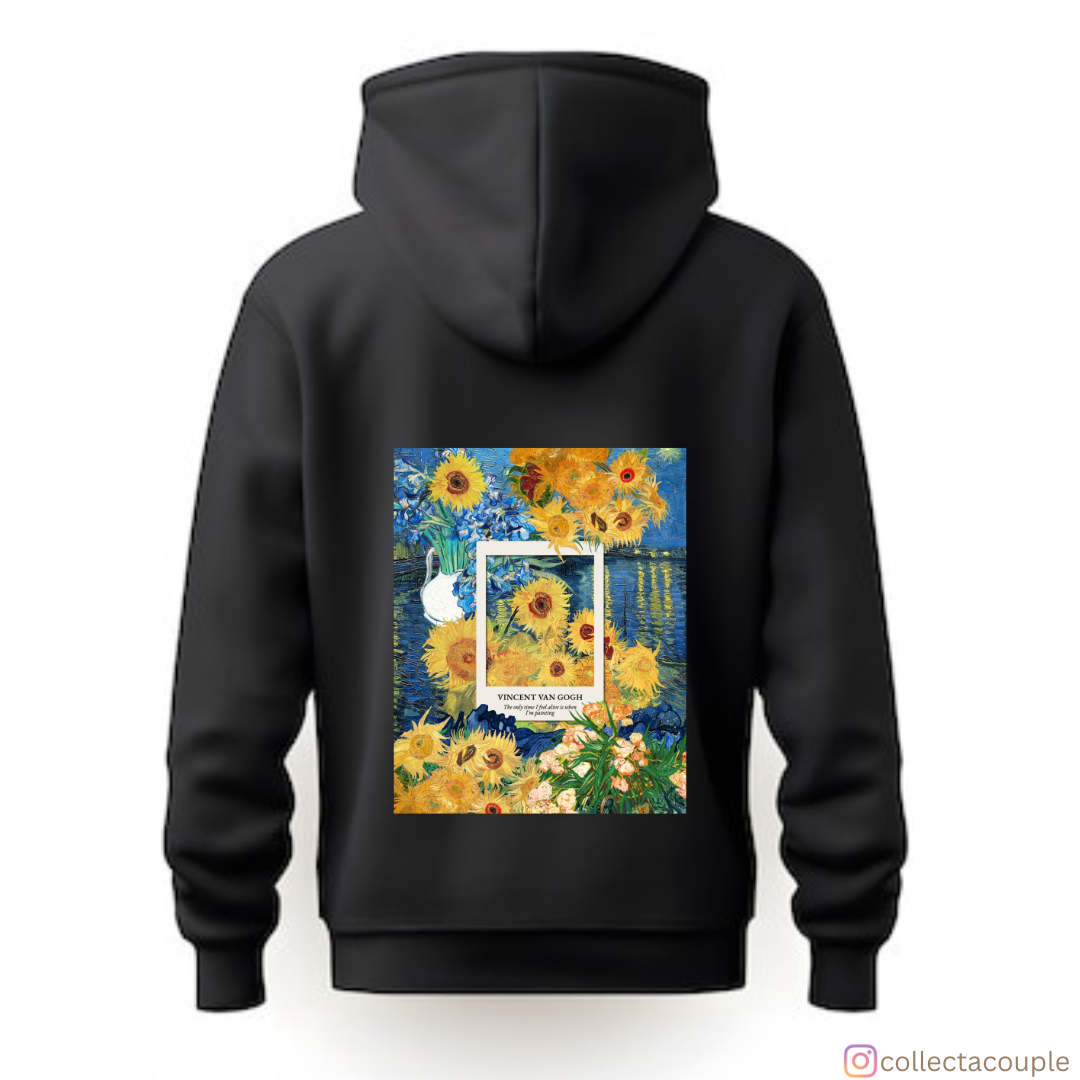 Van Gogh: Sunflowers Unisex Hoodie (front & back print)