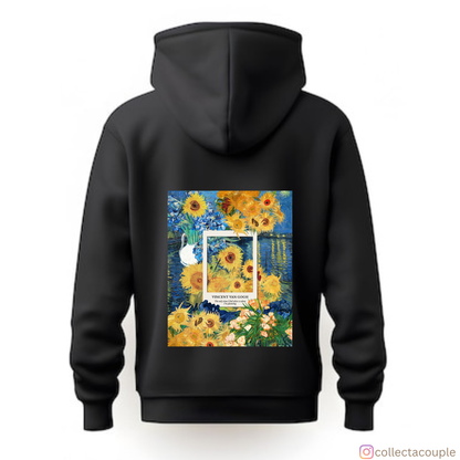 Van Gogh: Sunflowers Unisex Hoodie (front & back print)