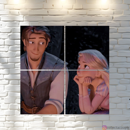 Tangled: Rapunzel and Flynn Fandom Puzzle Board Wall Art