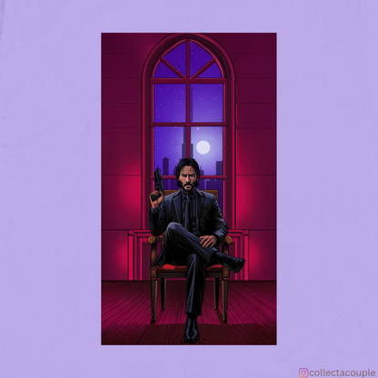 John Wick: Illustrated Oversized Unisex T-shirt (front and back print)