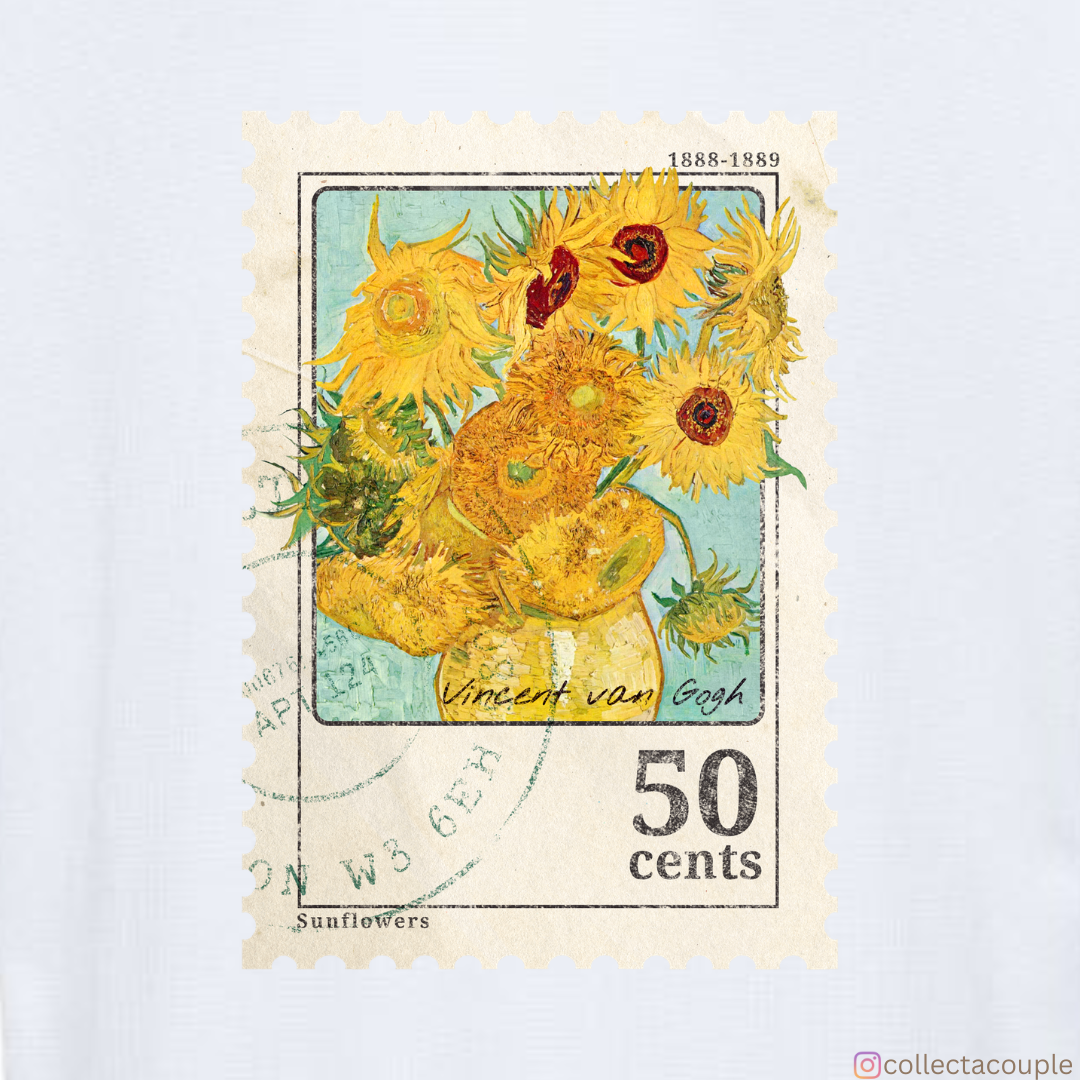 Van Gogh: Sunflowers Oversized Unisex T-shirt (front and back print)