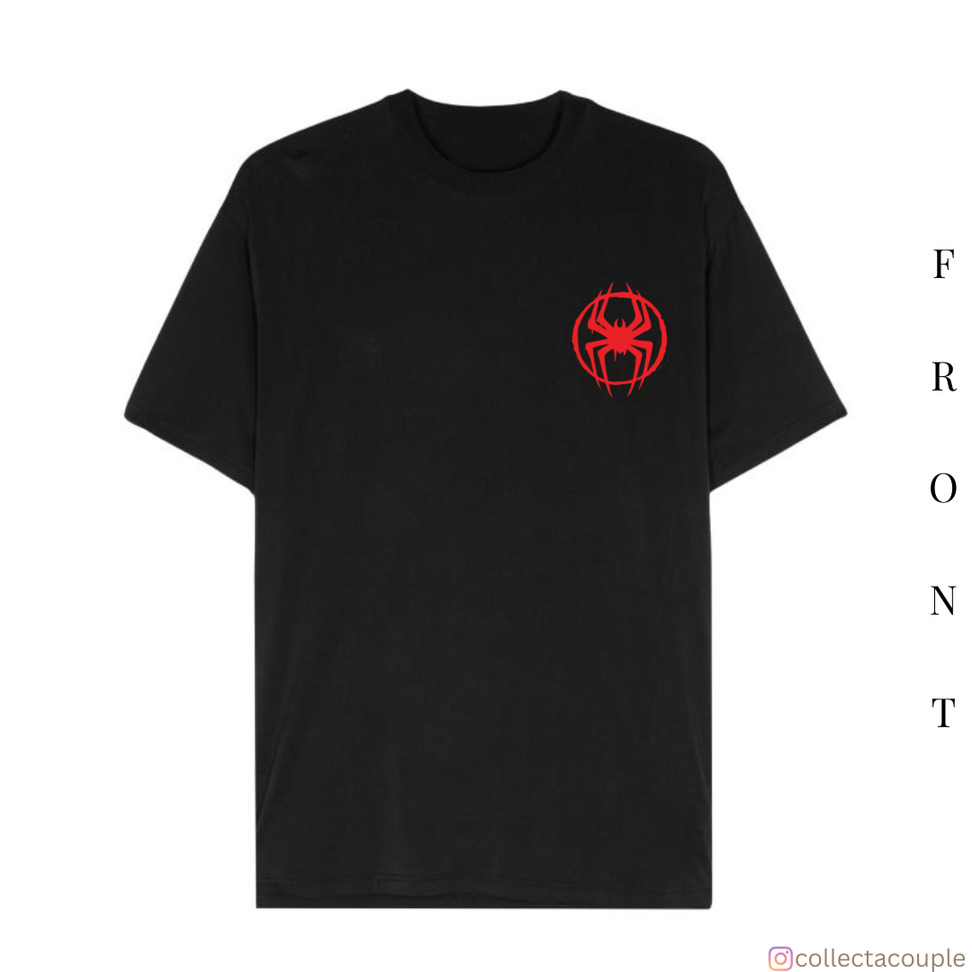 Spider Verse: Miles Morales Upside Down Oversized Unisex T-shirt (front and back print)
