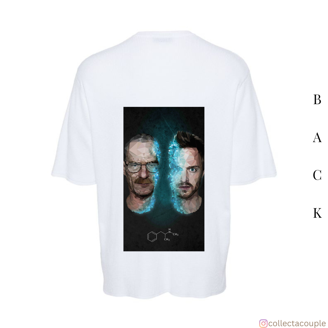 Breaking Bad: Walter and Jesse Illustrated Oversized Unisex T-shirt (front and back print)