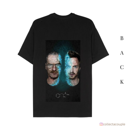 Breaking Bad: Walter and Jesse Illustrated Oversized Unisex T-shirt (front and back print)