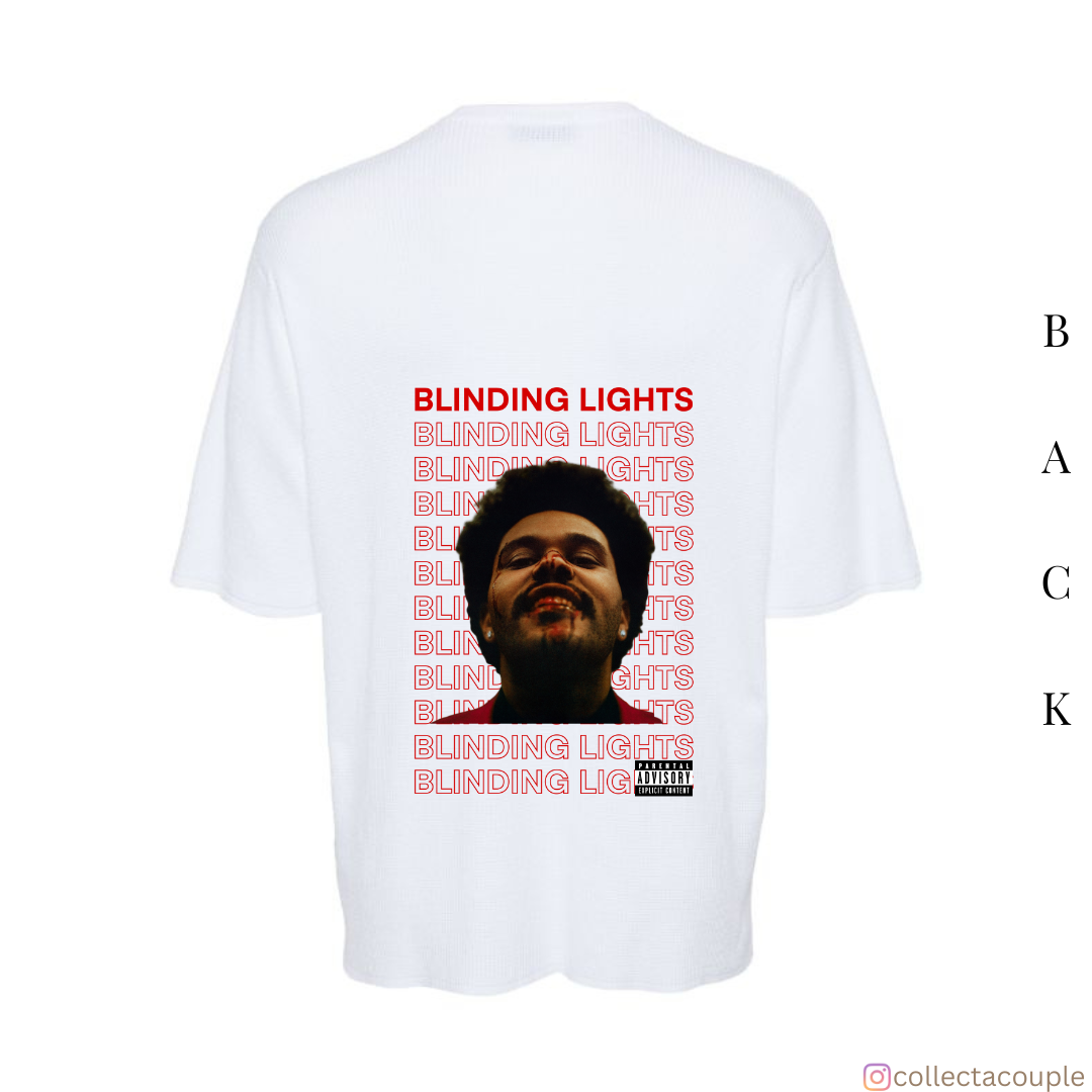 The Weeknd: Blinding Lights Oversized Unisex T-shirt (front and back print)