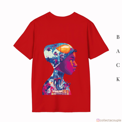 Spider Verse: Miles Morales Illustration Collage Oversized Unisex T-shirt (front and back print)