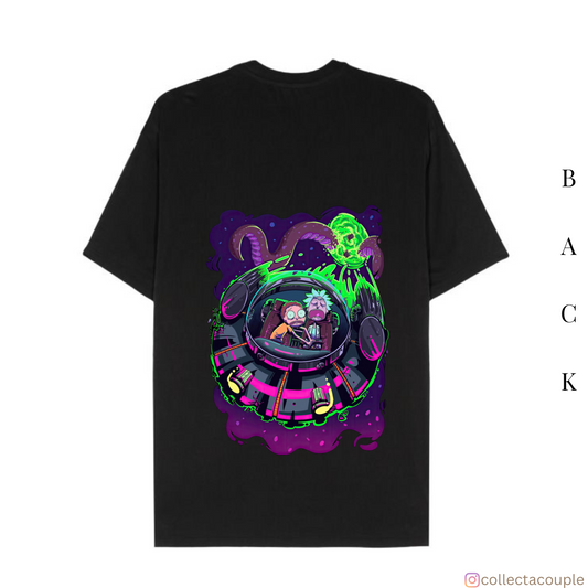 Rick and Morty: Illustrated Oversized Unisex T-shirt (front and back print)
