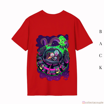 Rick and Morty: Illustrated Oversized Unisex T-shirt (front and back print)