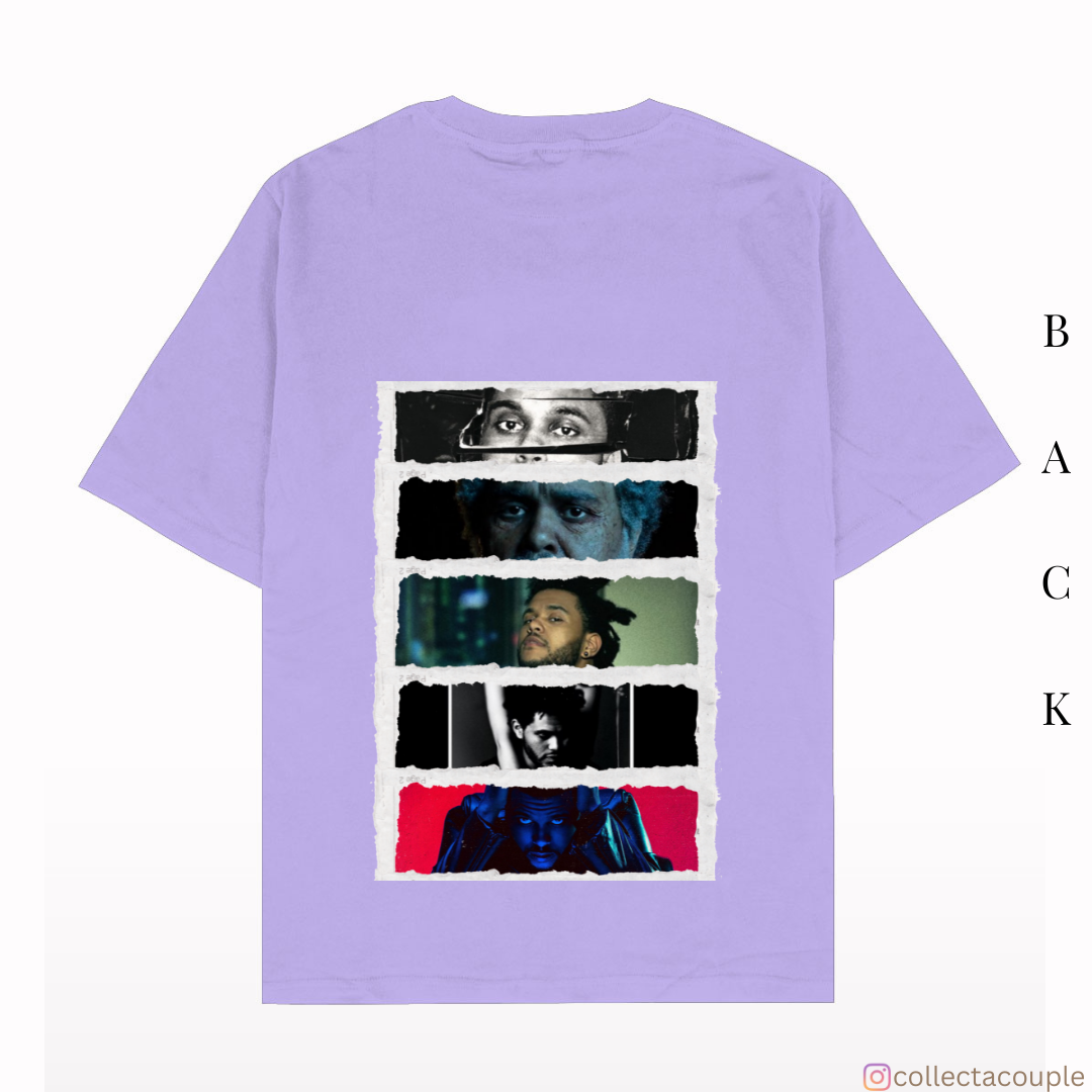 The Weeknd: Discography (2) Oversized Unisex T-shirt (front and back print)