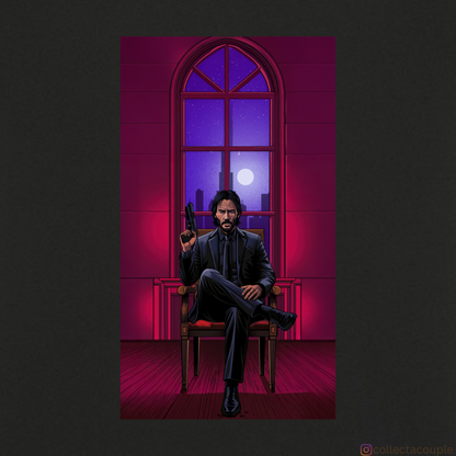 John Wick: Illustrated Oversized Unisex T-shirt (front and back print)