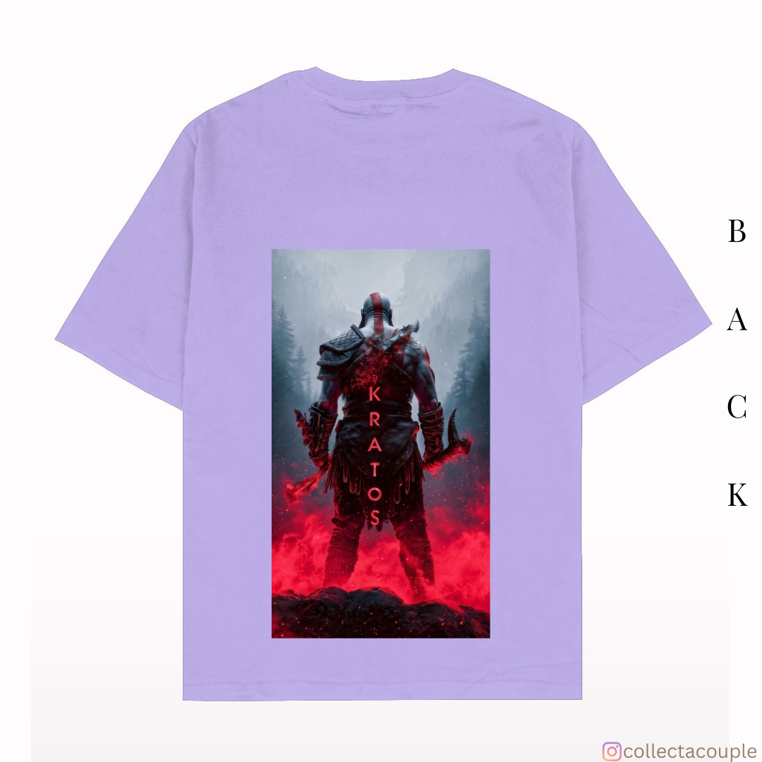 God of War: Kratos Oversized Unisex T-shirt (front and back print)