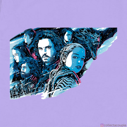 Game of Thrones: Illustration Cast Oversized Unisex T-shirt (front and back print)