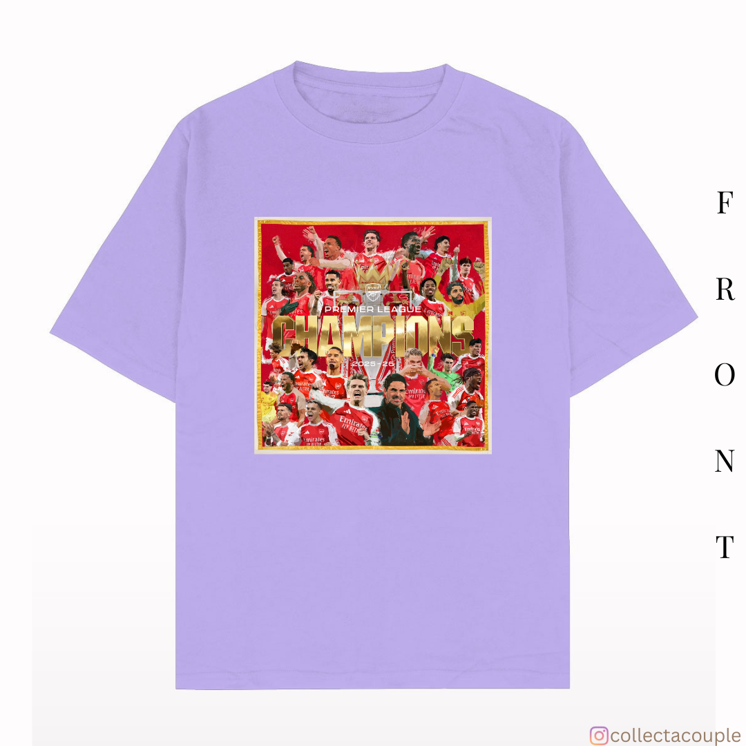 Arsenal: Premier League Champions 25/26 Oversized Unisex T-shirt