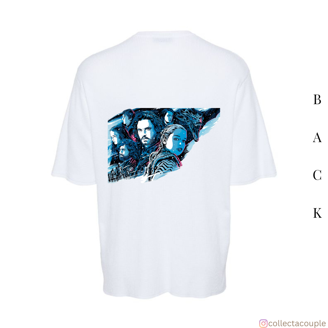 Game of Thrones: Illustration Cast Oversized Unisex T-shirt (front and back print)