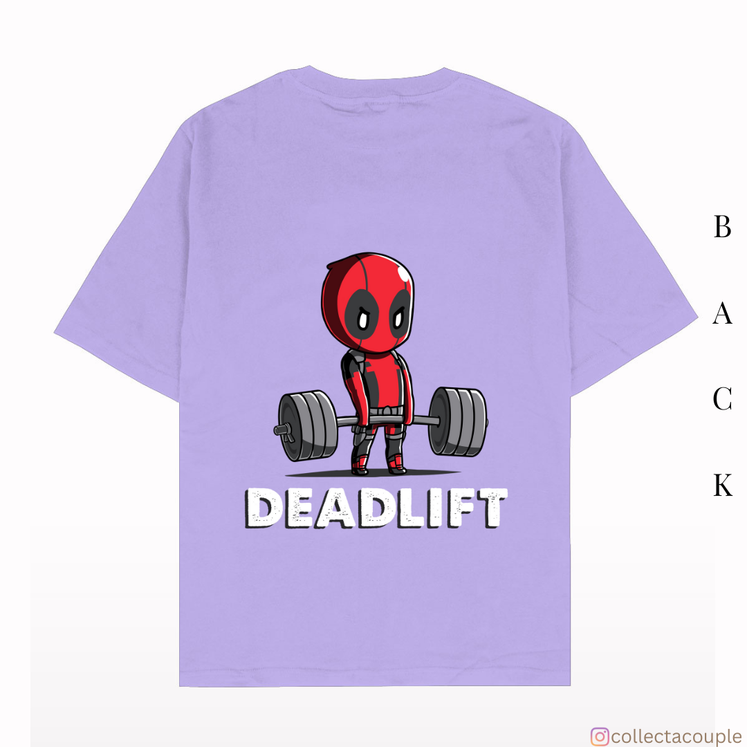 Deadpool: Deadlift Illustrated Oversized Unisex T-shirt (front and back print)