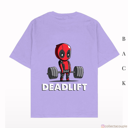 Deadpool: Deadlift Illustrated Oversized Unisex T-shirt (front and back print)