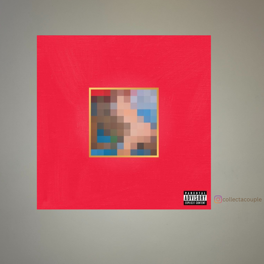 Kanye West: My Beautiful Dark Twisted Fantasy Album Cover Hardboard Poster