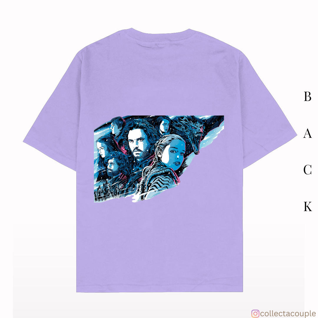 Game of Thrones: Illustration Cast Oversized Unisex T-shirt (front and back print)