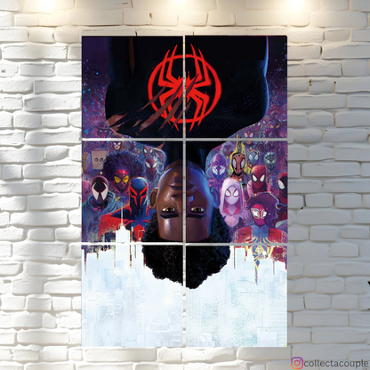 Spider-Man Across the Spider Verse: Miles Morales Upside Down Fandom Puzzle Board Wall Art