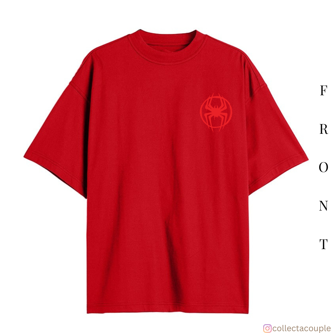 Spider Verse: Miles Morales Upside Down Oversized Unisex T-shirt (front and back print)