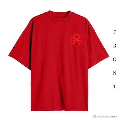 Spider Verse: Miles Morales Upside Down Oversized Unisex T-shirt (front and back print)