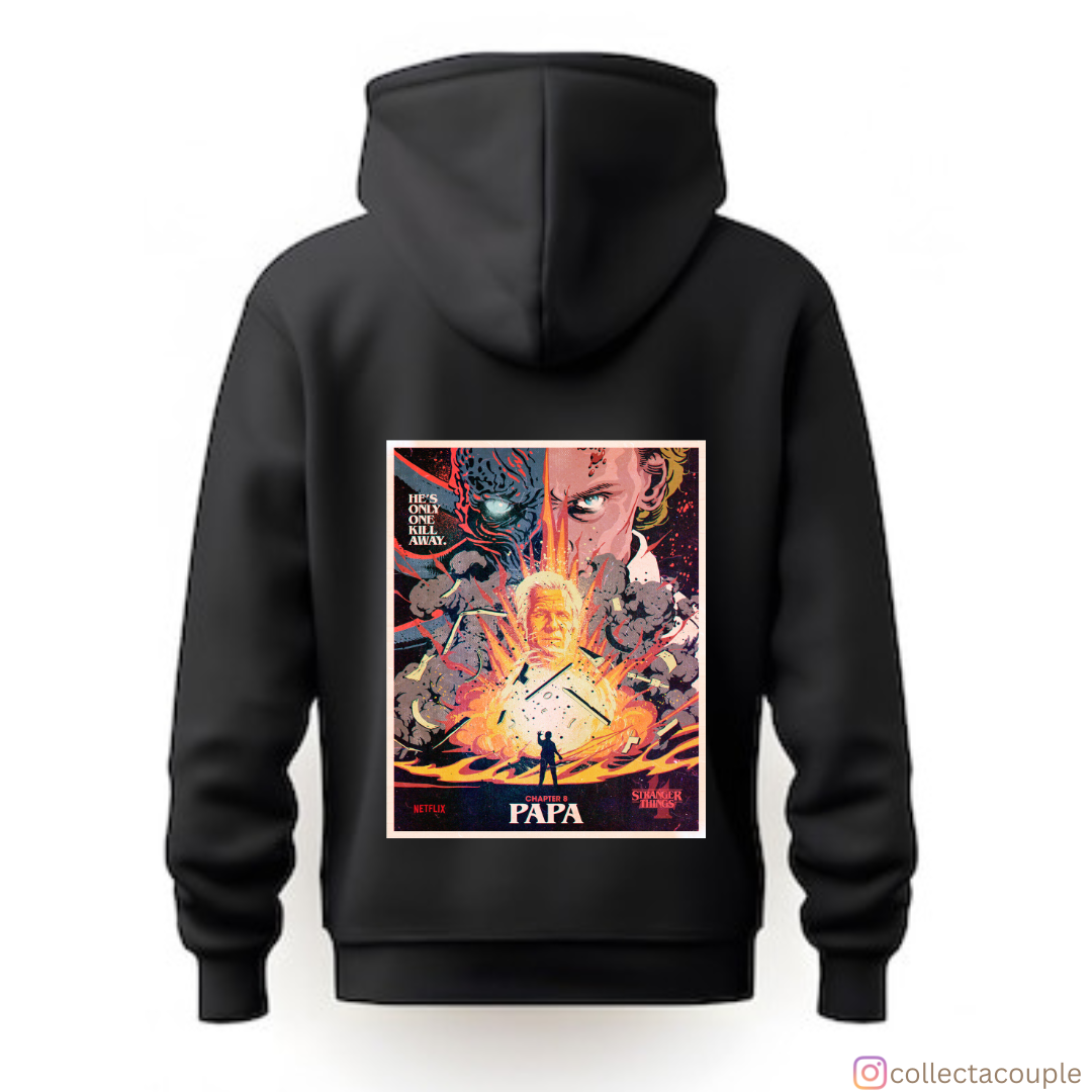 Stranger Things: Papa Unisex Hoodie (front & back print)