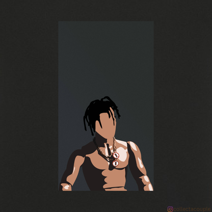 Travis Scott: Illustration (3) Oversized Unisex T-shirt (front and back print)