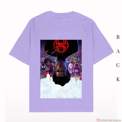 Spider Verse: Miles Morales Upside Down Oversized Unisex T-shirt (front and back print)