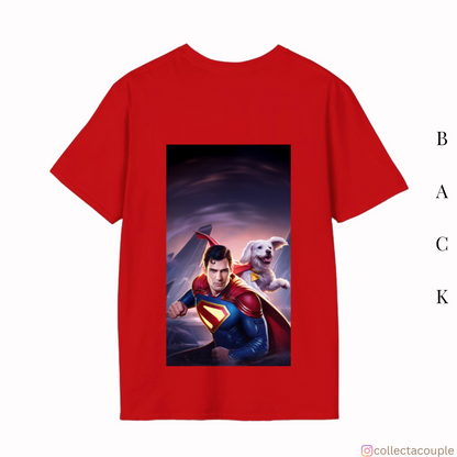 Superman: Superman and Krypto Oversized Unisex T-shirt (front and back print)