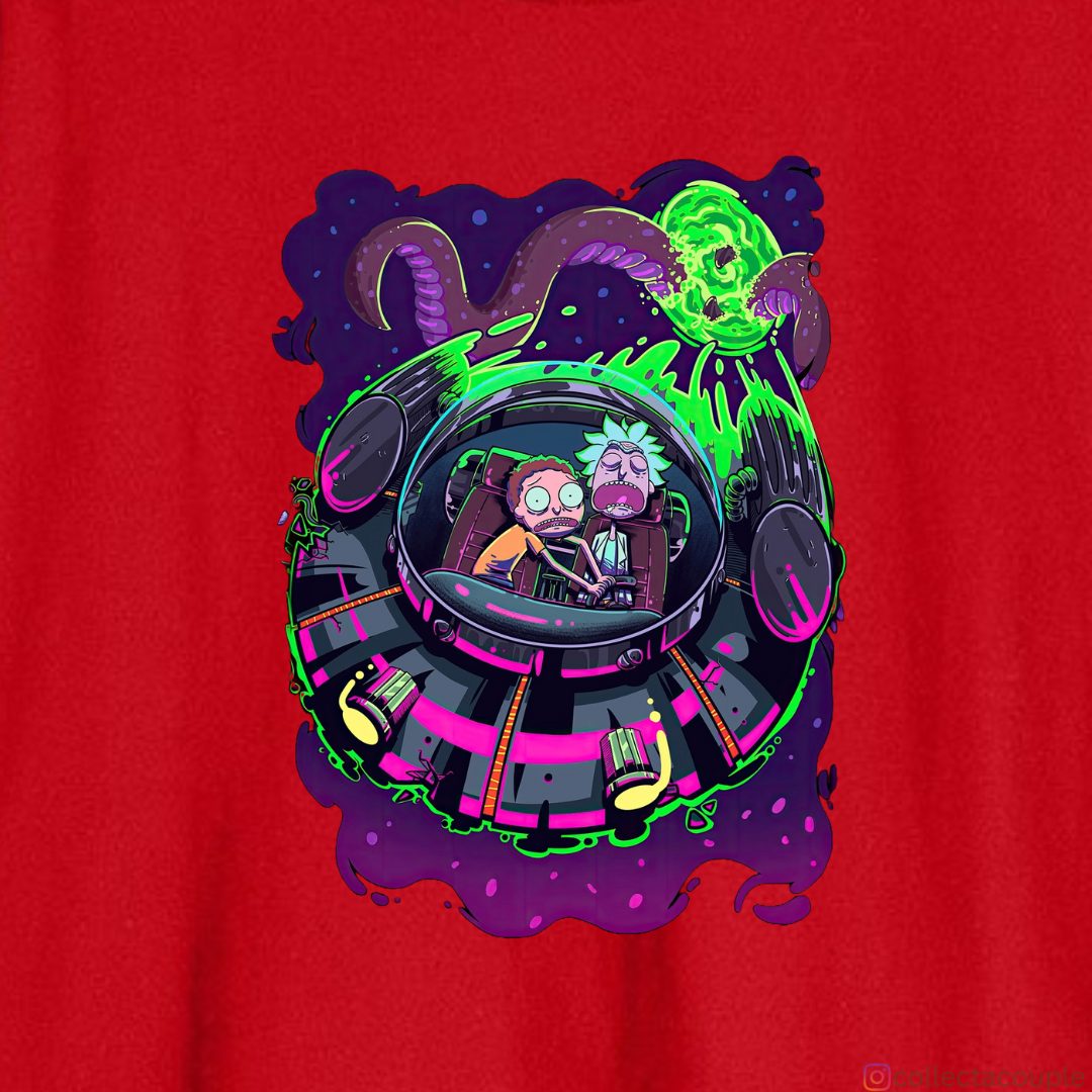 Rick and Morty: Illustrated Oversized Unisex T-shirt (front and back print)