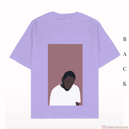 Kendrick Lamar: Damn Illustrated Oversized Unisex T-shirt (front and back print)