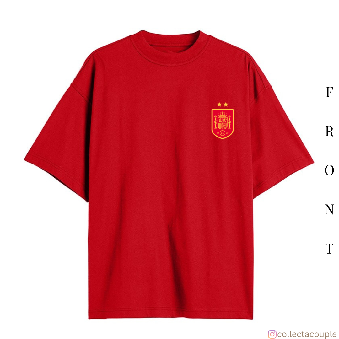 Spain National Football Team: Logo FIFA World Cup Champions 2026 Oversized Unisex T-shirt