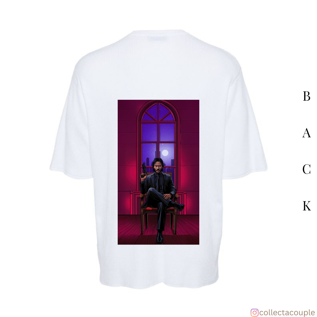 John Wick: Illustrated Oversized Unisex T-shirt (front and back print)