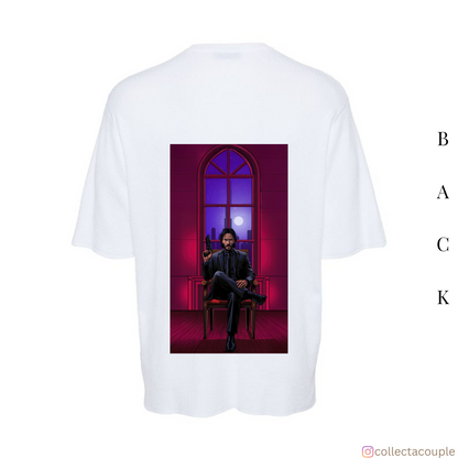 John Wick: Illustrated Oversized Unisex T-shirt (front and back print)