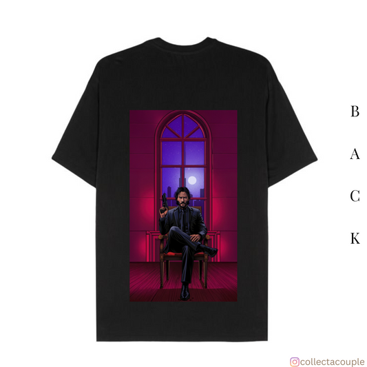 John Wick: Illustrated Oversized Unisex T-shirt (front and back print)