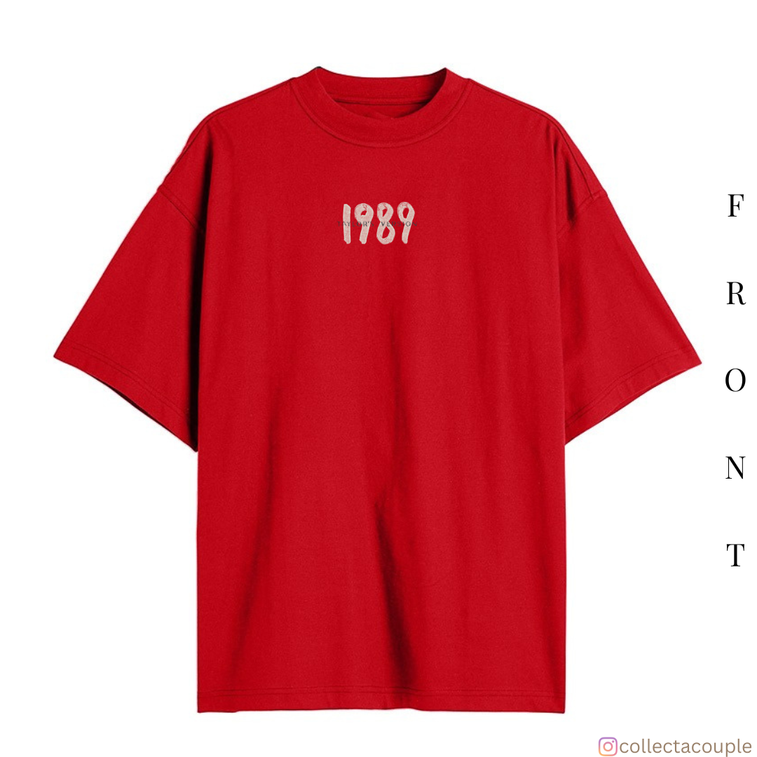 Taylor Swift: 1989 Taylor's Version Oversized Unisex T-shirt (front and back print)