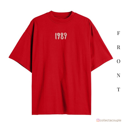 Taylor Swift: 1989 Taylor's Version Oversized Unisex T-shirt (front and back print)