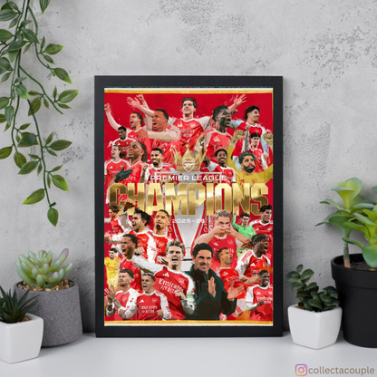 Arsenal: Premier League Champions 25/26 Framed Poster