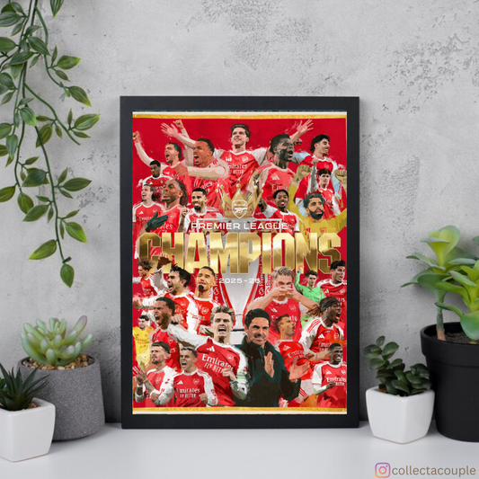 Arsenal: Premier League Champions 25/26 Framed Poster