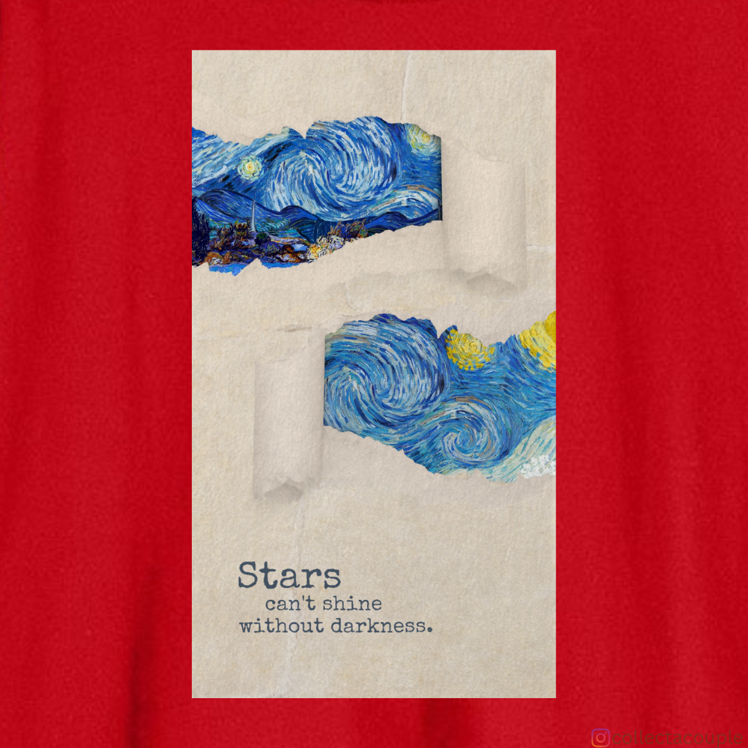 Van Gogh: Starry Night Collage Oversized Unisex T-shirt (front and back print)