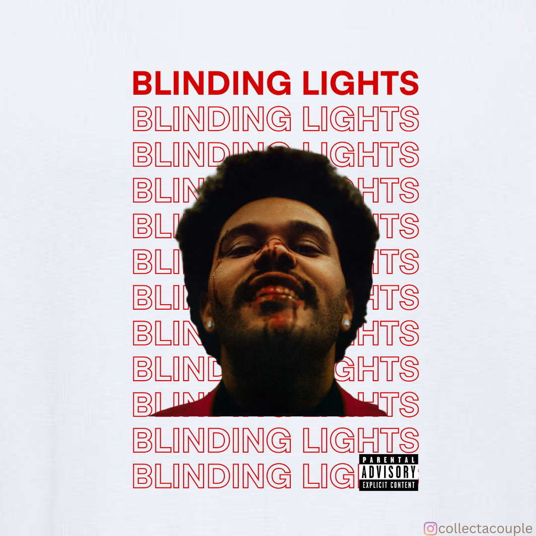 The Weeknd: Blinding Lights Oversized Unisex T-shirt (front and back print)