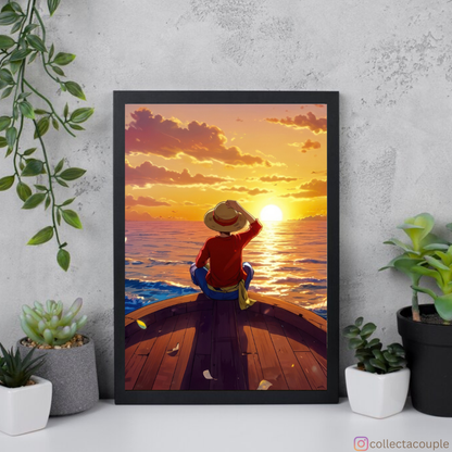 One Piece: Monkey D Luffy Scenic Framed Poster