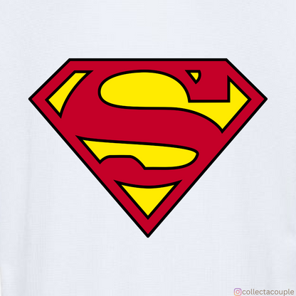 Superman: Superman and Krypto Illustration Oversized Unisex T-shirt (front and back print)